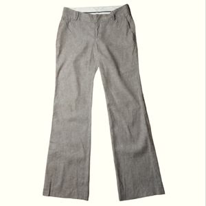 Banana Republic Stretch Flax Linen Pinstripe Trousers Martin Fit Size 6